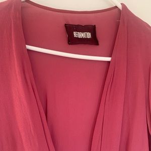 Reformation wrap dress size small